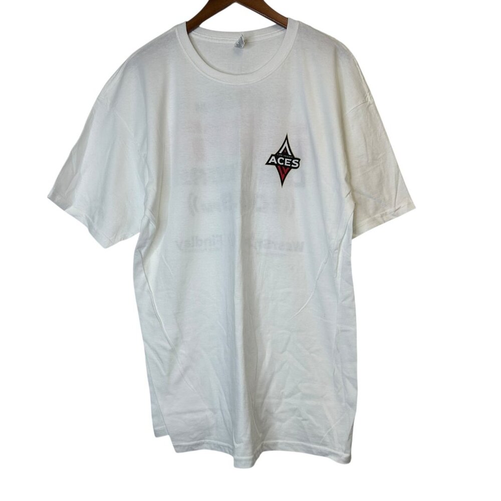 DG-68 Aces Size XL White Short Sleeves Cotton T-Shirt